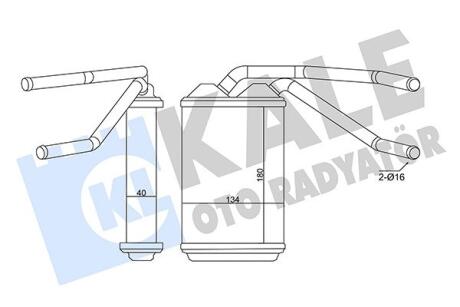 Радиатор отопителя Ford Mondeo IV (09-14)/Daewoo Cielo, Espero Kale oto radyator 346320