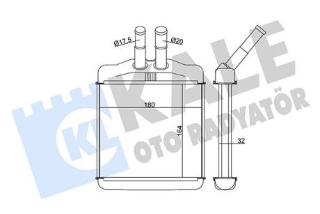 Радіатор обігрівача Ланос/Сенс алюм (паяний) Kale oto radyator 346330