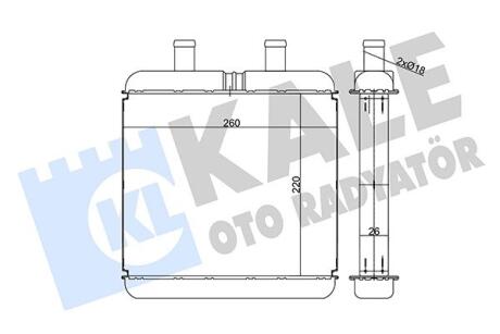 Радіатор отопителя (без трубок) Iveco Daily III (00-) Kale oto radyator 346590
