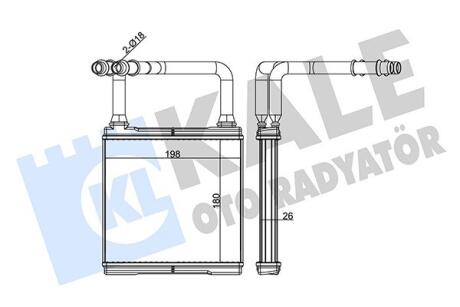 Радіатор отопителя MB E-Class 211 (02-) Kale oto radyator 346610