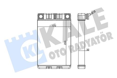 Радиатор отопителя MB C-Class Kale oto radyator 346625
