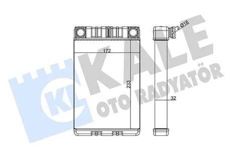 Радіатор отопителя MB C-Class 203 (00-), G-Class 463 (11-)  KALE OTO RADYATOR Kale oto radyator 346625