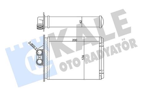 Радіатор отопителя Opel Vectra B (96-) Kale oto radyator 346695