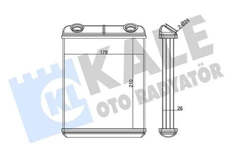 Радиатор отопителя Renault Laguna II (05-)  KALE OTO RADYATOR Kale oto radyator 346715