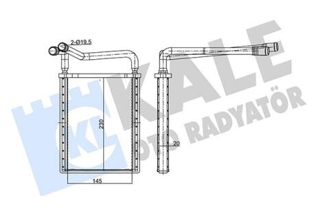 Радіатор отопителя Hyundai Accent III (06-) Kale oto radyator 346765