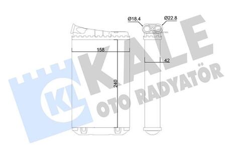 Радиатор отопителя Opel Omega B Kale oto radyator 346820