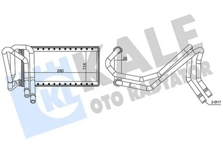 Радиатор отопителя Land Rover Discovery (04-), Range Rover Sport (05-) Kale oto radyator 346830