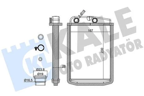 Радиатор отопителя Citroen Jumper - Fiat Ducato - Peugeot Boxer Heater  KALE OTO RADYATOR Kale oto radyator 346845