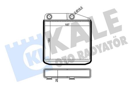 Радиатор отопителя Fiat Doblo, Punto/Opel Corsa D (06-) Kale oto radyator 346850