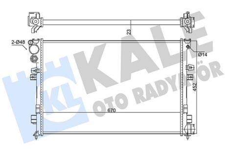 Радиатор охлаждения Citroen Jumpy Kale oto radyator 347220
