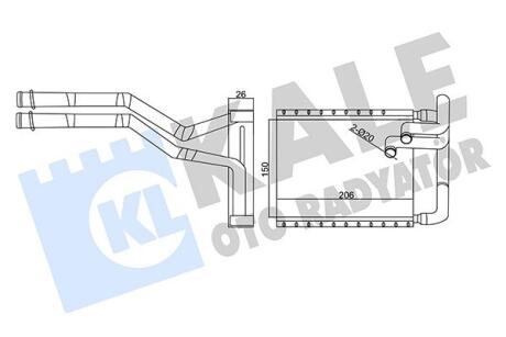 Радіатор отопителя Hyundai i30 (07-)/KIA Ceed (06-) Kale oto radyator 347395