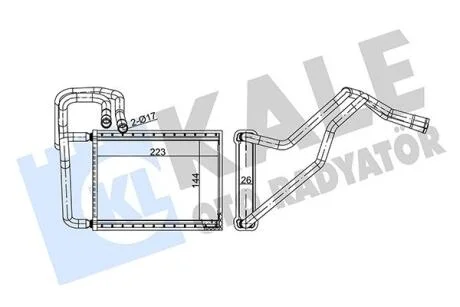 Радиатор отопителя Kia Cerato Heater KALE OTO RADYATOR Kale oto radyator 347405