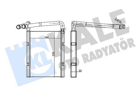 Радіатор отопителя KIA Rio II (05-) Kale oto radyator 347415