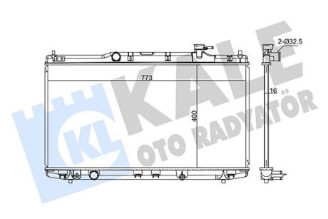 Радиатор охлаждения Honda Accord IX Kale oto radyator 347705