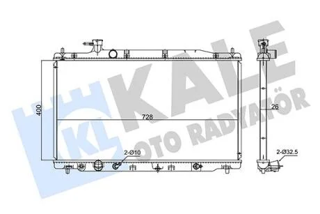Радіатор охолодження двигуна (паяний) Honda CR-V III (07-) АКПП 2.0 IVTEC  KALE OTO RADYATOR Kale oto radyator 347725