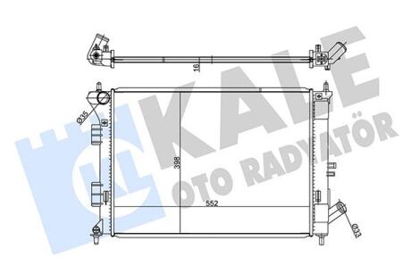 Радіатор охолодження двигуна (паяний) Hyundai Elantra (11-), i30 (12-)/KIA Ceed (12-), Cerato (13-) 1.4, 1.6 CVVT, Gdi Kale oto radyator 347785