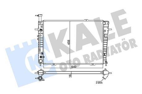 Радиатор охлаждения Sportage 2.0, 2.7 (04-) АКПП Kale oto radyator 347850
