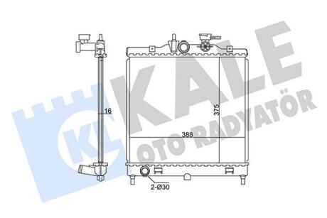 Радиатор охлаждения Kia Picanto Kale oto radyator 347860
