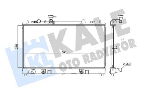 Радиатор охлаждения Mazda 6  KALE OTO RADYATOR Kale oto radyator 347880