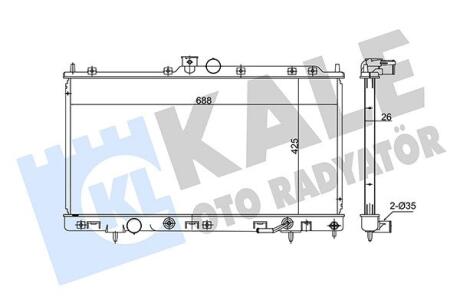 Радиатор охлаждения Mitsubishi Outlander I Kale oto radyator 347970