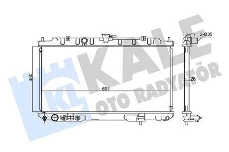 Радиатор охлаждения Nissan X-Trail  KALE OTO RADYATOR Kale oto radyator 348020