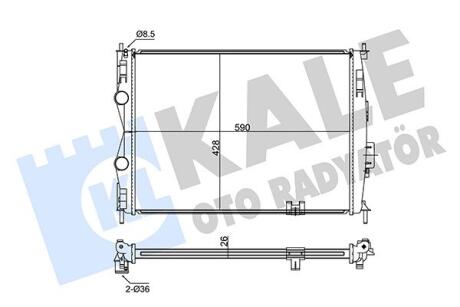 Радиатор охлаждения Nissan Qashqai Kale oto radyator 348045