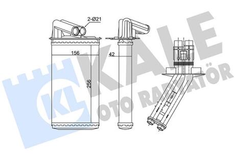 Радіатор отопителя Renault Laguna (01-) Kale oto radyator 348460