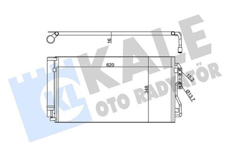 Радіатор кондиціонера BMW 1 F20 (11-), 3 F30 (12-), 4 F32 (13-), i3 (13-) Kale oto radyator 350530