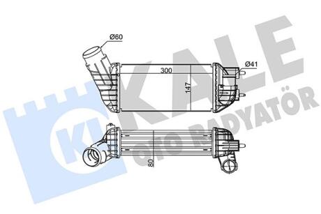 Інтеркулер Citroen C4 (09-) DS4, DS5 (11-)/Peugeot 308 (09-), 3008, 5008 (09-) 2.0 BlueHDI Kale oto radyator 350825