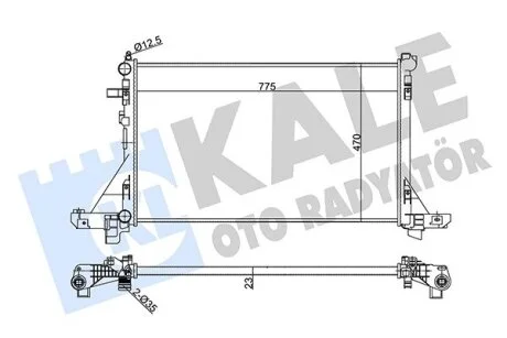 Радиатор охлаждения двигателя Opel Movano (10-)/Renault Master (10-)/Nissan NV40 Kale oto radyator 351025