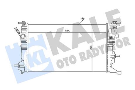Радіатор охолодження двигуна (паяний) Renault Megane III (09-), ScenIc III (09-) (ver. Valeo) 1.2 Tce, 1.4 Tce, 1.5 dCi Kale oto radyator 351030
