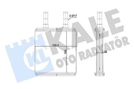 Радіатор отопителя Hyundai Getz (02-) Kale oto radyator 352110