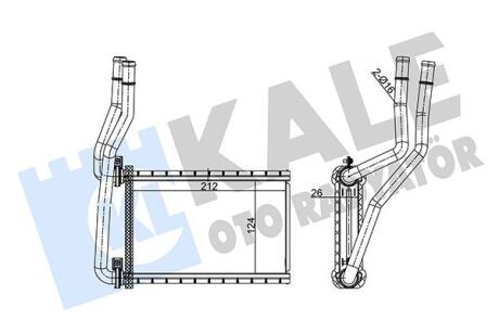 Радіатор отопителя Suzuki Swift (05-), SX4 (06-) Kale oto radyator 352140