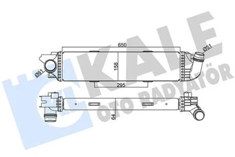 Радиатор интеркулера NIssan NV300, Opel VIvaro B  KALE OTO RADYATOR Kale oto radyator 352480