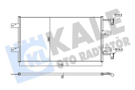 Радиатор кондиционера Nissan Primastar, Opel VIVaro, Renault Trafic II Kale oto radyator 352585