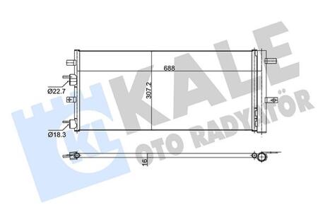Радіатор кондиціонера Ford Mondeo V (14-), S-Max (15-) Kale oto radyator 353160