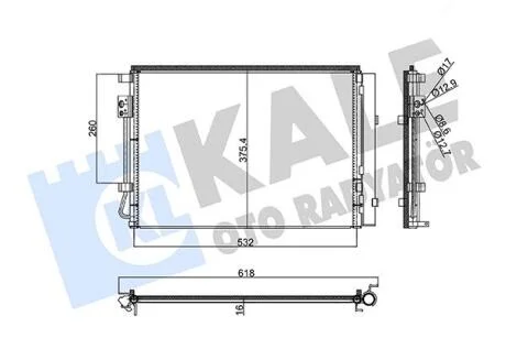 Радиатор кондиционера Hyundai Accent IV (11-)/KIA Rio III (12-)  KALE OT Kale oto radyator 353190