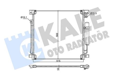 Радіатор кондиціонера Mitsubishi L200 (15-)/Fiat Fullback (16-) 2.2D, 2.4D Kale oto radyator 354015