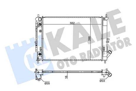 Радіатор охолодження Hyundai Elentra, Kia Cerato, Cerato Koup KALE OTO RADYATOR Kale oto radyator 354285