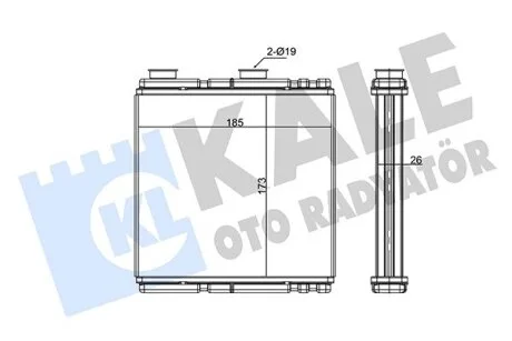 Радиатор отопителя Renault Laguna III (08-)  KALE OTO RADYATOR Kale oto radyator 354915
