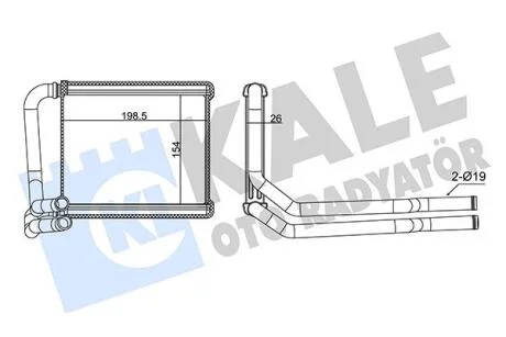 Радиатор отопителя Hyundai Accent IV, Velsoter, Kia Rio III  KALE OTO RADYATOR Kale oto radyator 355080
