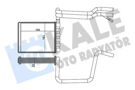 Радіатор обігрівача Ford C-Max, Focus III, Transit, Tourneo Connect  KALE OTO RADYATOR Kale oto radyator 355125