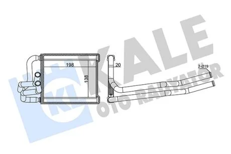 Радиатор отопителя Hyundai i20 (08-) KALE OTO RADYATOR Kale oto radyator 355140
