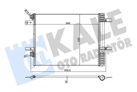 Радіатор кондиціонера Citroen C4 Picasso II (13-), Jumpy (16-)/Peugeot 308 II (13-), 3008 (16-) KALE OTO RADYATOR Kale oto radyator 355160