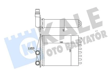Радиатор отопителя Renault Trafic II  KALE OTO RADYATOR Kale oto radyator 355215