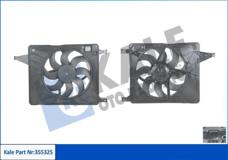 Вентилятор охолодження радіатора з кожухом Nissan Qashqai, Qashqai +2 Kale oto radyator 355325
