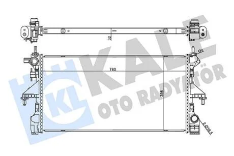 Радіатор охолодження двигуна (паяний) Citroen Jumper (06-)/Peugeot Boxer (06-)/Opel Movano (22-) 2.0 Hdi, 2.2 Hdi  KALE OTO RADYATOR Kale oto radyator 355505