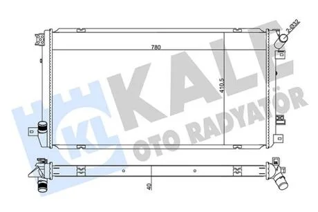 Радиатор охлаждения Nissan Interstar, Opel Movano, Renault Master II  KALE OTO RADYATOR Kale oto radyator 355575