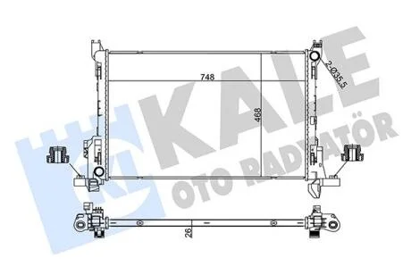 Радиатор охлаждения NIssan NV300, Opel VIvaro, Renault TrafIc III  KALE Kale oto radyator 355630