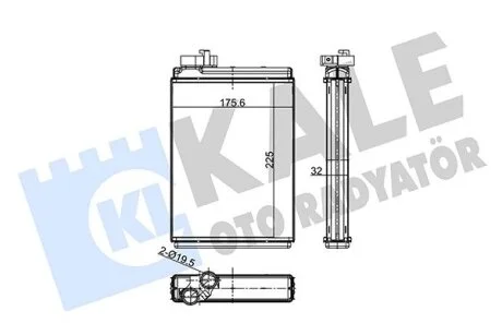 Радіатор обігрівача Audi A4 B8 (07-), A5 (07-), Q5 (08-) Kale oto radyator 356135